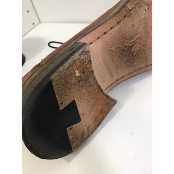 John Varvatos Leather Cap Toe Lace-Up Oxford Dress Shoes Brown Mens US 10.5